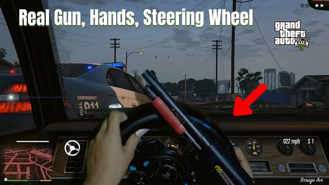 GTA 5 gamePlay with Real Gun Real Hands Real Steering Wheel GTA 5 Pakistan YouTube