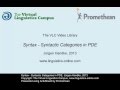 SYN101 - Syntactic Categories in PDE