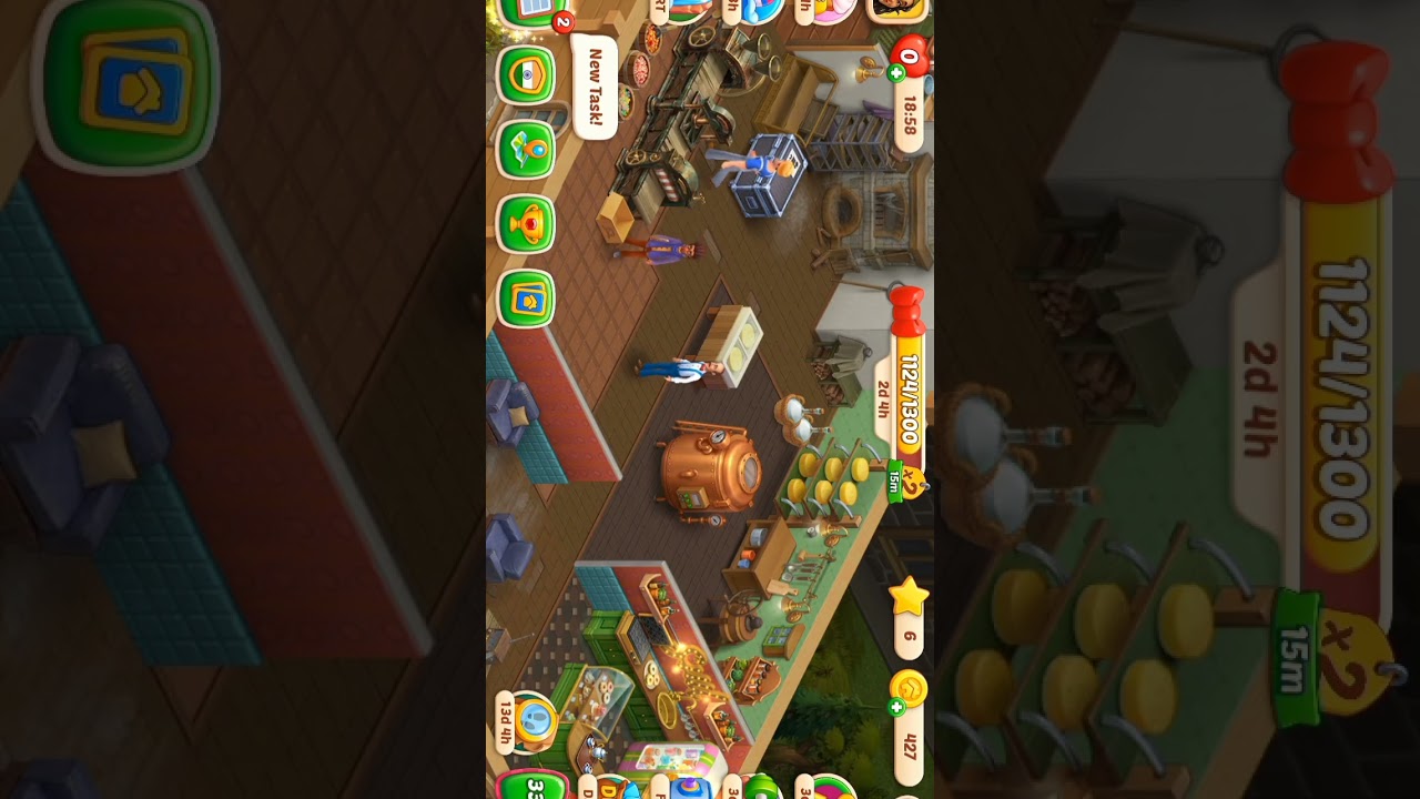 homescapes doing tasks 