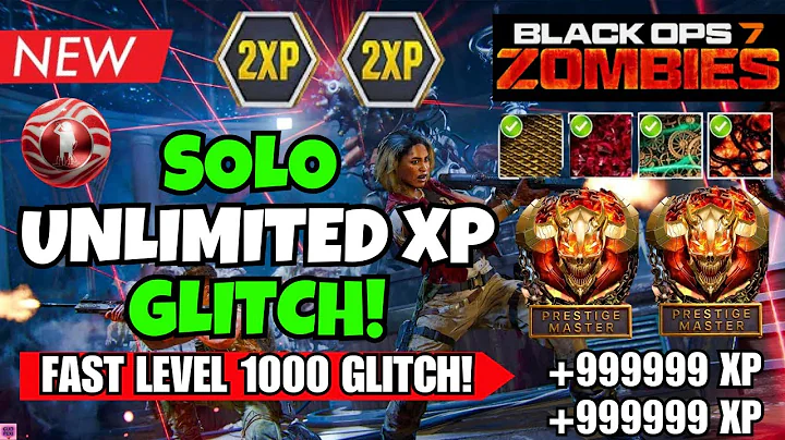 *NEW* BO7 SOLO UNLIMITED XP GLITCH! GODMODE AFK CAMO FARM + FAST LEVEL 1000 (BO7 ZOMBIES GLITCH)