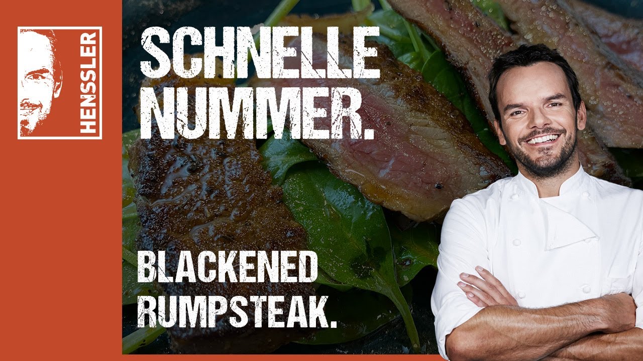 Schnelles Blackened Rumpsteak mit Spinatsalat-Rezept von Steffen Henssler