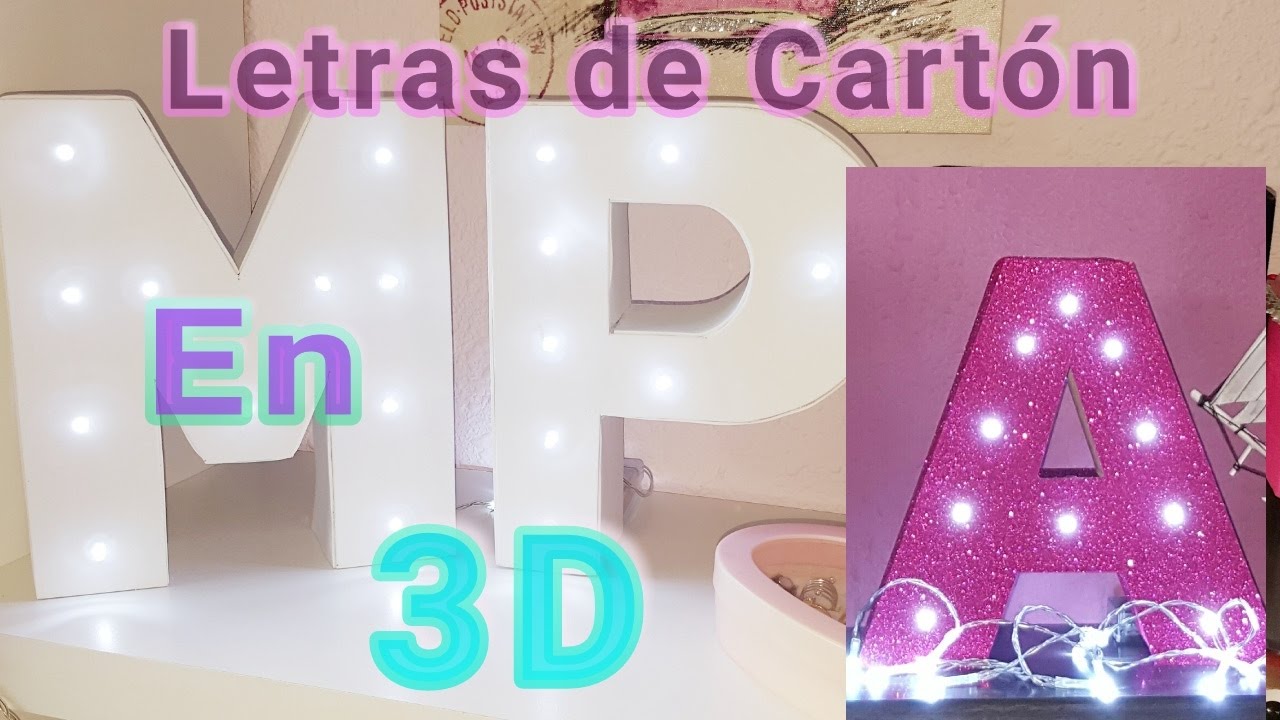 Letras 3d En Carton LETRAS DE CARTÓN EN 3D | Mirella Pili - YouTube