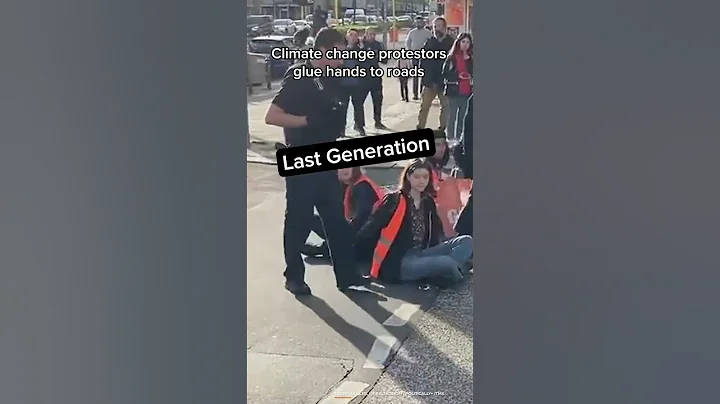 Climate Change Protestors Glue Their Hands to the Road