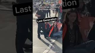 Climate Change Protestors Glue Their Hands to the Road