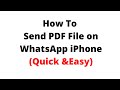 Easily Send PDF Files on WhatsApp iPhone 📱