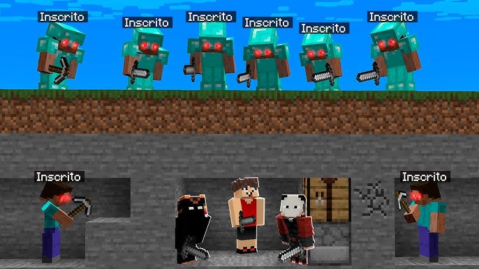 3 Caçadores vs 1 Speedrunner na 1.18! 