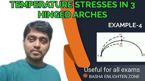 Example-4:- TEMPERATURE STRESSES IN 3 HINGED PARABOLIC ARCHES II SA II by G.M.Basha II
