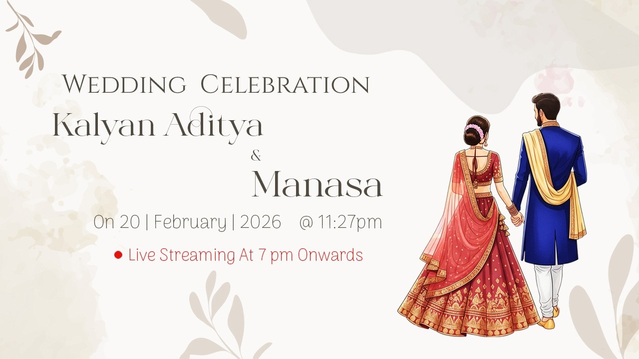 Kalyan Aditya &  Manasa | Wedding Live Streaming |