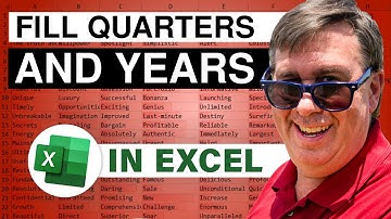 Excel - Fill Quarters and Years in Excel with the Fill Handle - 1Q 2010 -- Episode 1212