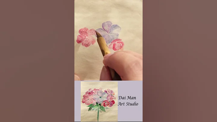 Easy Hydrangea Flower - Watercolor Painting for Beginners