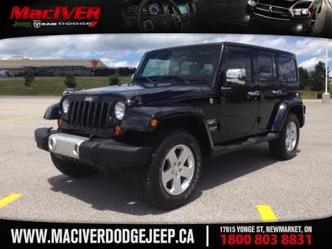 2011 Black Jeep Wrangler Unlimited Sahara w/ Chrome Package Newmarket  Ontario | MacIver Dodge Jeep - YouTube