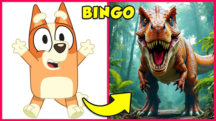 How Bluey Characters Look as Dinosaurs + Favorite SNACKS 🥰Bluey💙Bingo❤️Socks💙Chilli🐶Bandit🐕