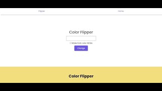 Project : How to make color flipper with javascript. (source code)