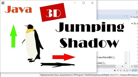 Java 3D: How to Add a Fake Shadow to a Jumping Penguin Model (with Source Code)