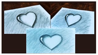 Heart Waterdrop Drawing With Pencils   || 3D Heart Water Drop - Pencil Drawing || Step by Step || 