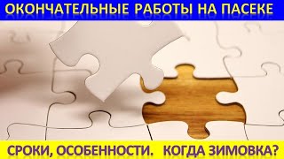 Окончательные Работы На Пасеке.  Сроки, Особенности. Когда Зимовка?