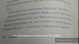 Adorable SoKeefe Moment in Legecy. Keeper of the Lost Cities.