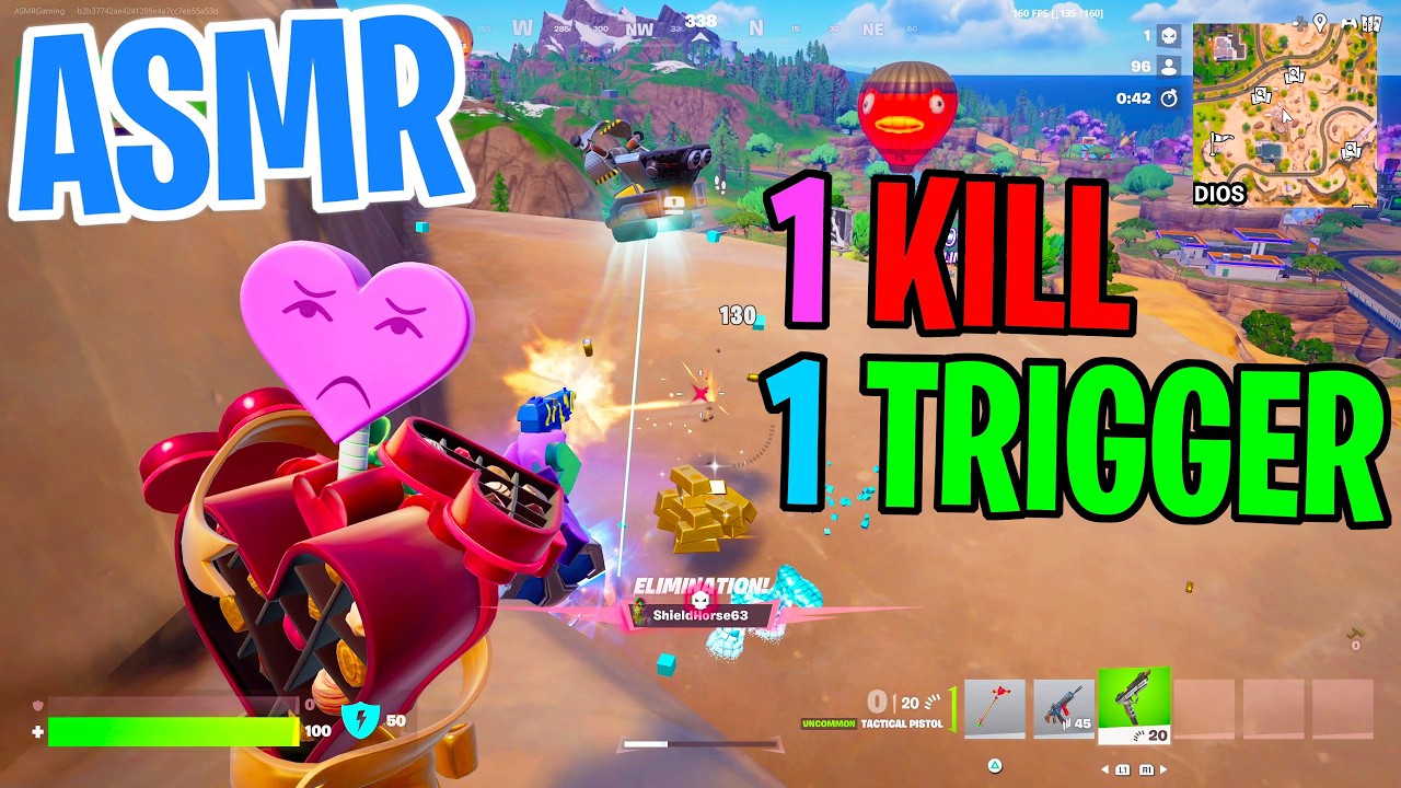 ASMR Gaming 😴 Fortnite 1 Kill = 1 Trigger Relaxing Mouth Sounds 🎮🎧 Controller Sounds + Whispering 💤