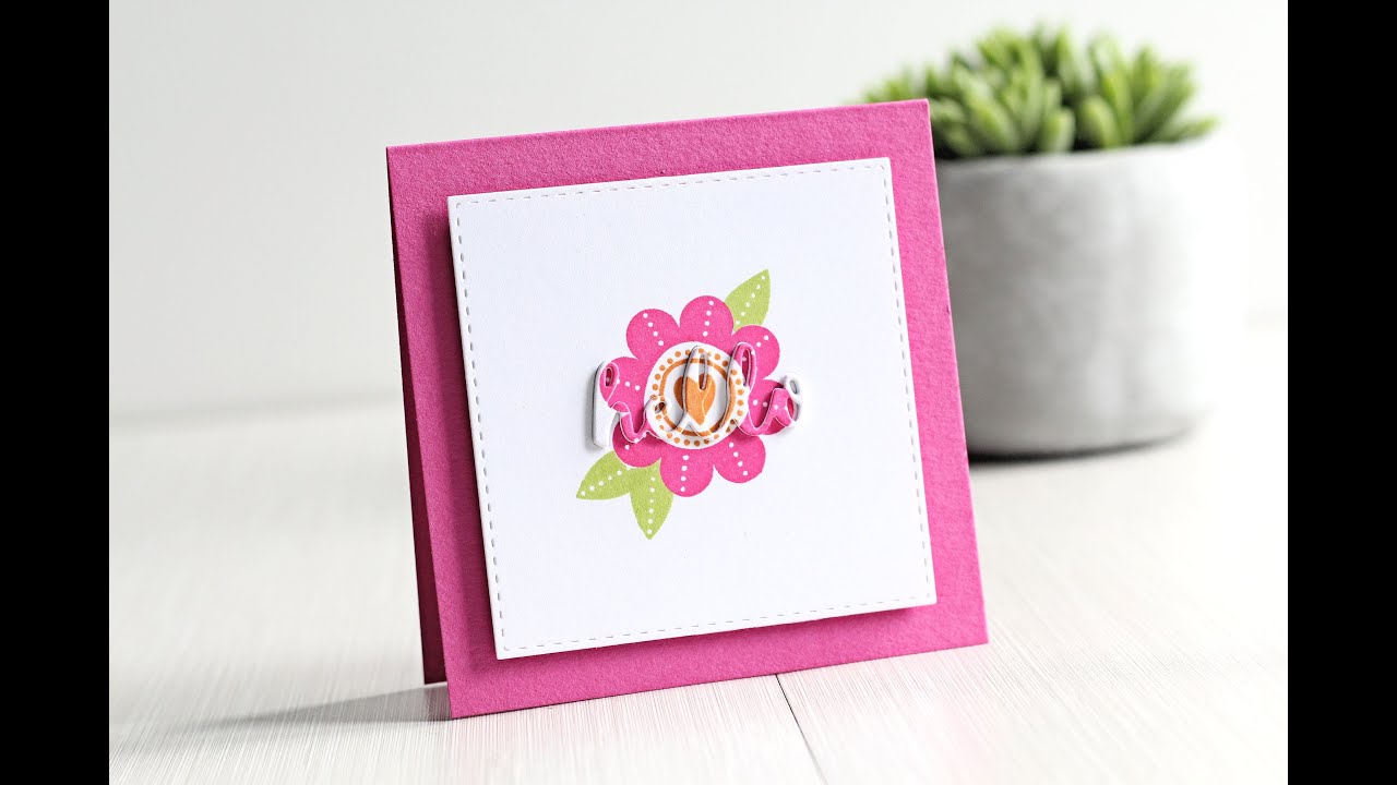 Popped Up Die Cut Inlay | The Card Grotto - YouTube