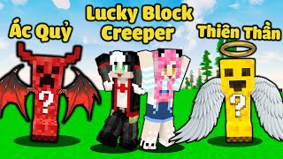 MỀU THỬ THÁCH ĐẬP LUCKY BLOCK CREEPER THIÊN THẦN VÀ ÁC QUỶ TRONG MINECRAFT*REDHOOD ĐẬP LUCKYBLOCK MC