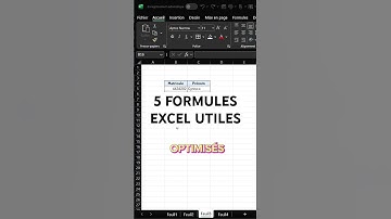 5 Formules Excel Utiles #data #excel #apprendreexcel #astuce #finance #exceltutorial #comptabilité