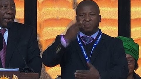 Alleged fake sign language interpreter at Mandela