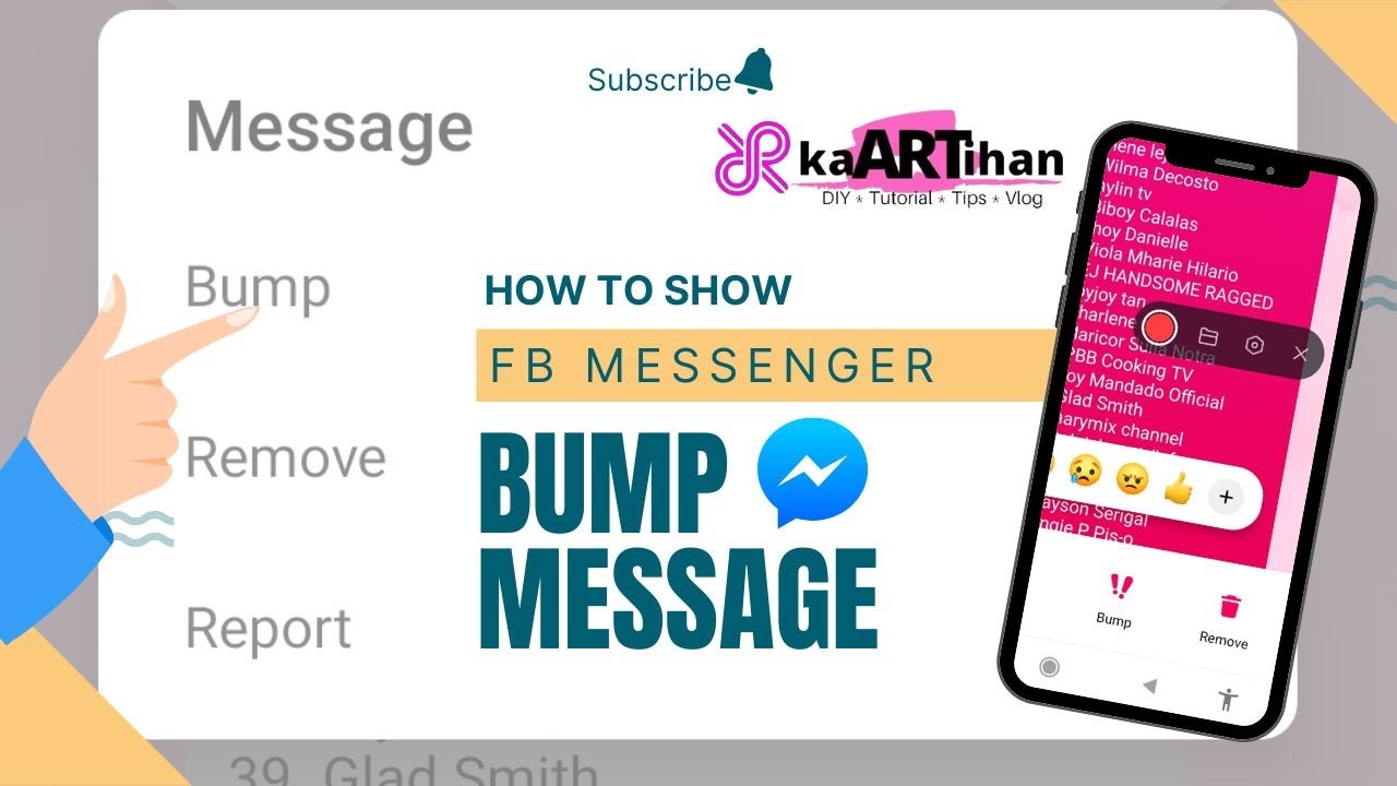 Paano magkaron ng BUMP Message sa Facebook Messenger - YouTube