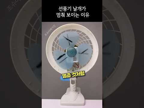 선풍기 날개가 멈춰 보이는 이유