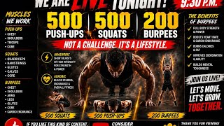 200 (2pump Burpees 501 pushup 501 body squats & much more