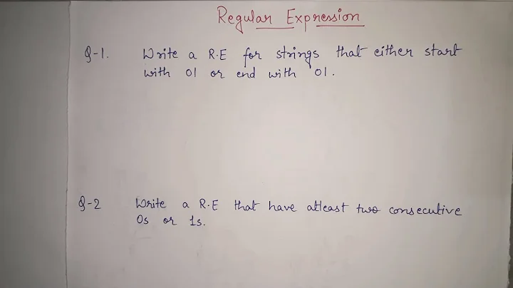 Regular Expressions in TOC | Regular Language to Regular Expression| RE in automata| Compiler design