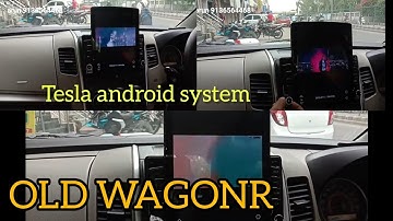 OLD WAGONR CAR ANDROID TESLA MUSIC SYSTEM KONNECT AUDIO FITTING HOME DELIVERY ALL INDIA 🇮🇳