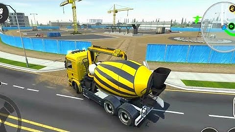 Mixer Truck Transporting Cement To Construction site | Truck Drive Simulator 2020  Android Gameplay