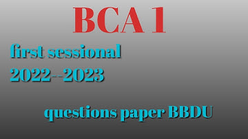 first sessional question paper BBDU 2022--2023 fundamental