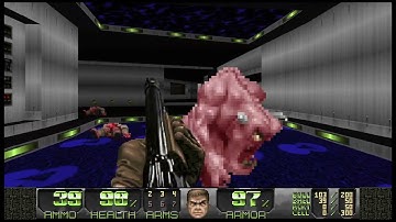 Doom 2 - HABITATS (Map 1: Untitled): Ultra Violence 100% (Map Author: RataUnderground)