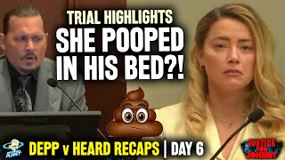 Amber Heard POOPED In Johnny Depp Bed!? She Gets DECIMATED! Defense Gets HEATED | Trial Day 6 Recap