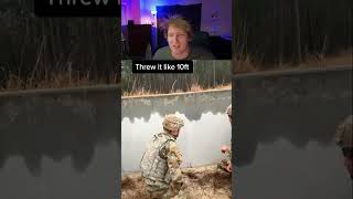 Warzone Soldier Throws Grenade Too Close