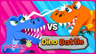 💥T-Rex vs Spinosaurus | Dinosaur battle | Who is the most powerful dinosaur? | posingTV