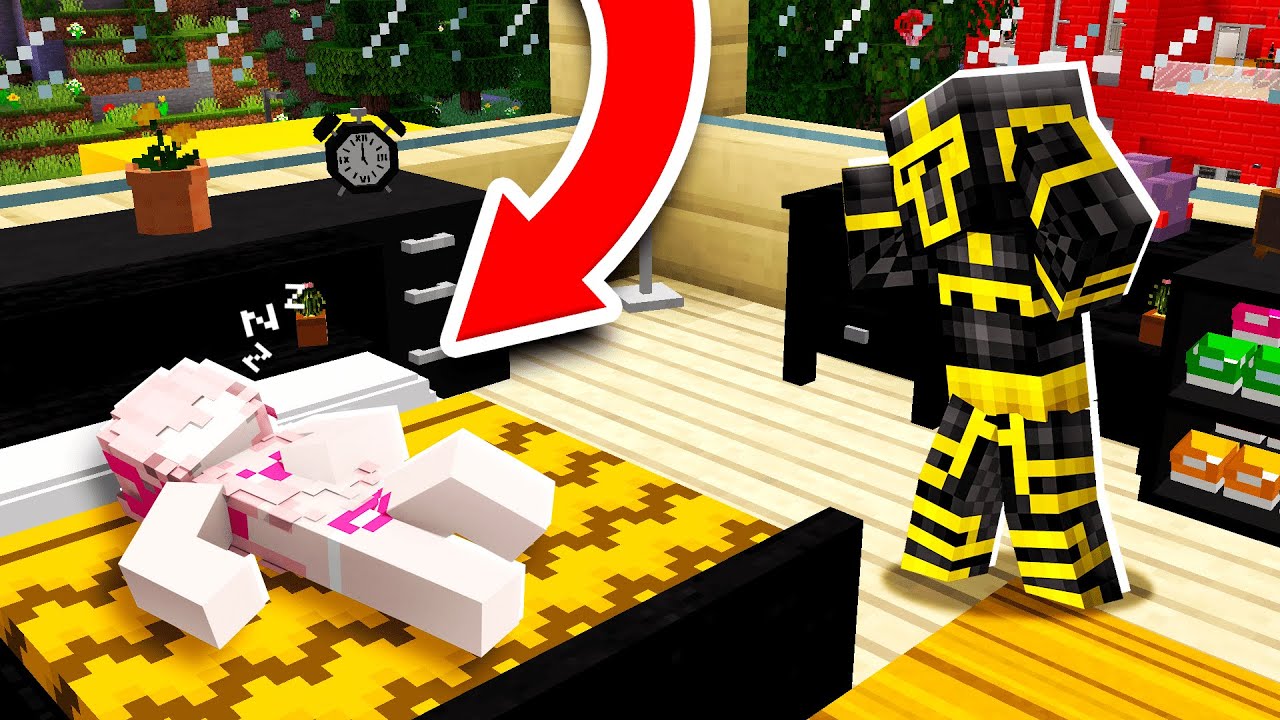 ESPÍO A UNA CHICA DURMIENDO EN MI CASA EN MINECRAFT 😳