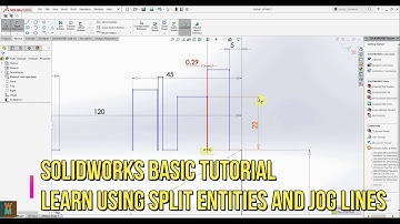 SOLIDWORKS BASIC TUTORIAL - LEARN USING SPLIT ENTITIES AND JOG LINES