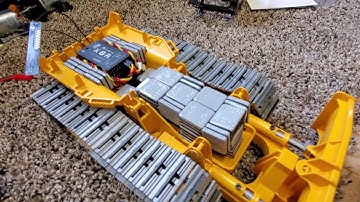 Bruder D3 D5 RC Conversion Internals and weight setup.