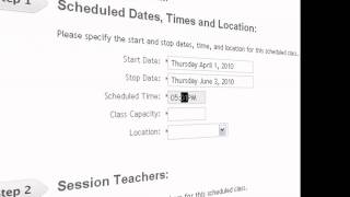 Scheduling a Class in Studioware