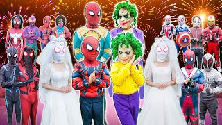 What If 10 SUPERHERO in 1 HOUSE ??? || Spider-Man \& JOKER Rescue Bride Was Kidnapped (LIVE ACTION)