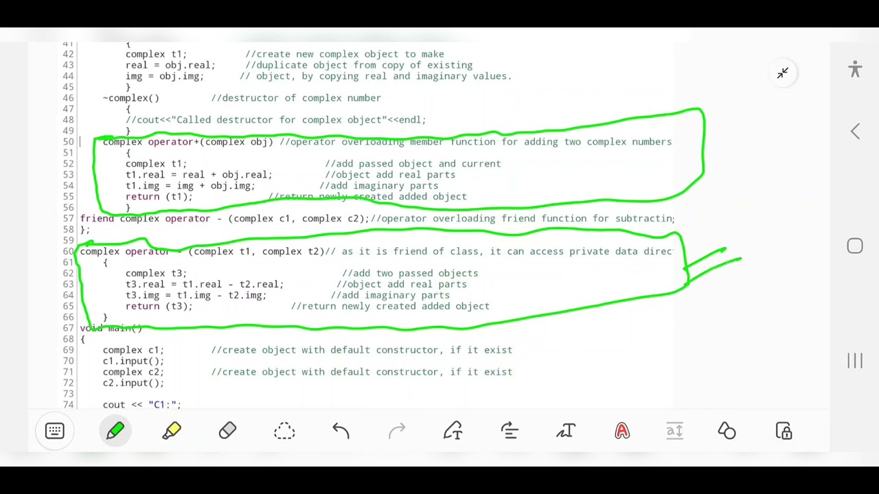 c++ code for class, constructors & destructor, operator overloading ...