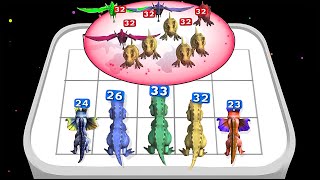 DINO RUN 3D : Dinosaur Runner game in MAX LEVEL ⭐ Merge Simulator Battles ( PART - 06 ) CKD screenshot 1