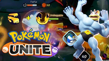 Pokemon Unite Mobile | Machamp (Close Combat + Dynamic Punch) Slow Smoke Gameplay