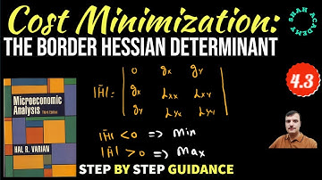 Second Order Condition for Cost Minimization | Border Hessian Determinant
