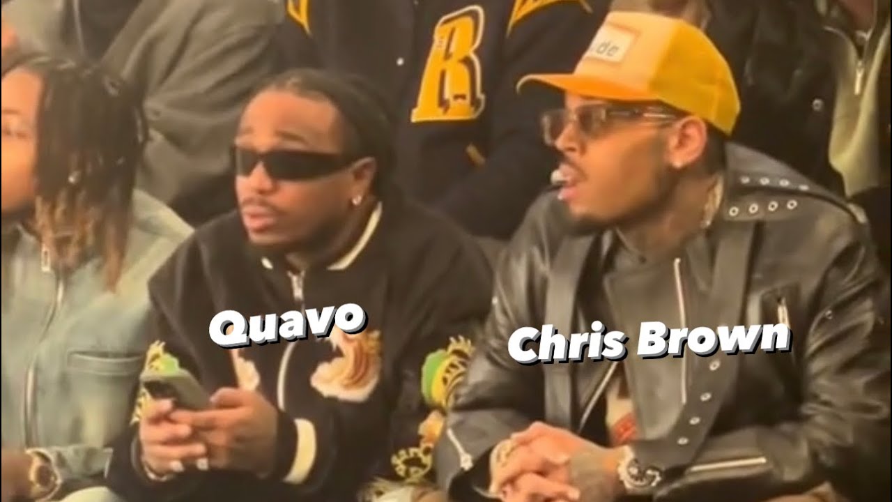Chris Brown And Quavo At The Rhude Show in Paris (Friends Again?) - YouTube