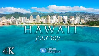 4K Hawaiian Islands of Maui, Oahu & Kauai  Aerial & Beach Scenes + Relaxing Music [LIVE]