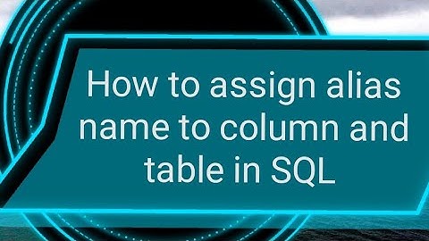 SQL ALIAS in sql || SQL in telugu