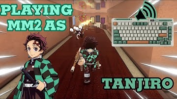 TANJIRO DESTROYS TEAMERS AND EXPLOITERS IN MM2 + GAMEPLAY *KEYBOARD ASMR*